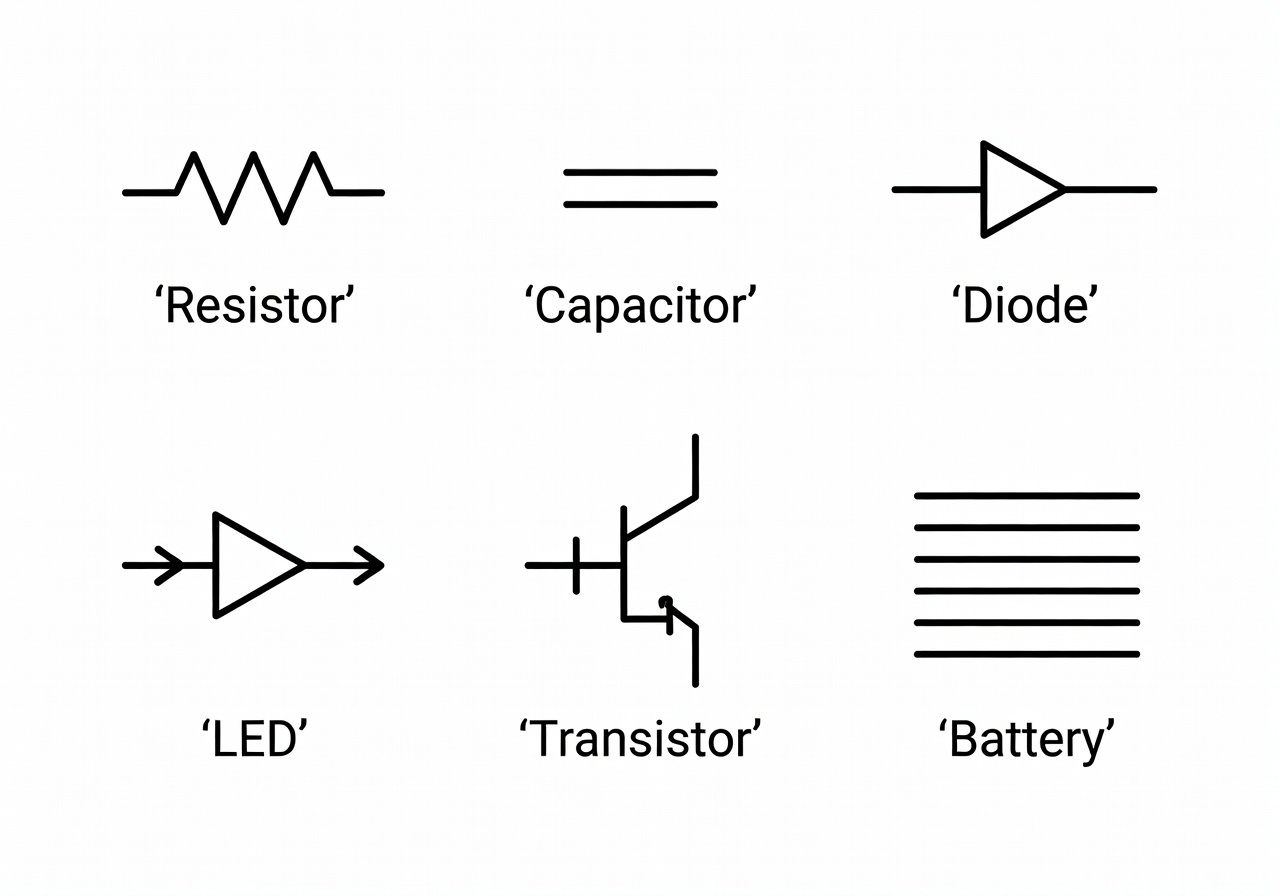 Electronic schematic symbols